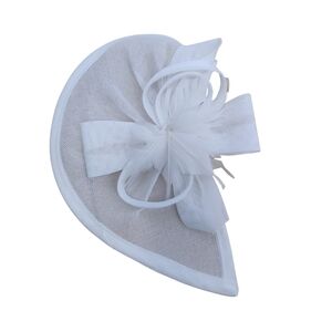 Chic White Bow Fascinator Hat
